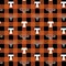 Sykel Enterprises-University of Texas  Fleece Fabric-Texas Longhorns Buffalo Plaid Fleece Blanket Fabric-Sold by the yard